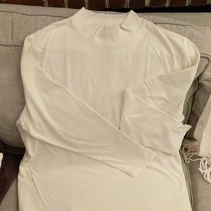 Talbots 1x ecru mock turtleneck